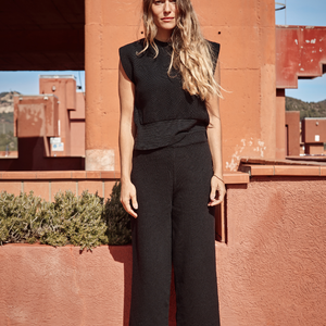 LOUISA Pantalon en coton biologique - Noir