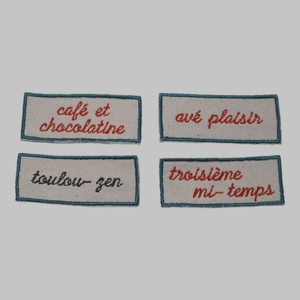 lot de 4 étiquettes "Toulouse" bleu