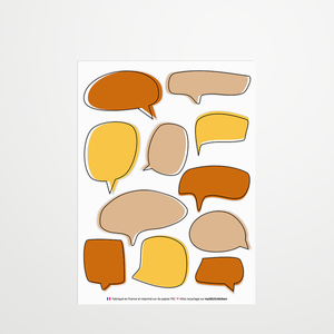 Les stickers bulles - jaunes