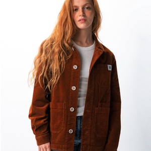 VESTE CÔTELÉ OCRE