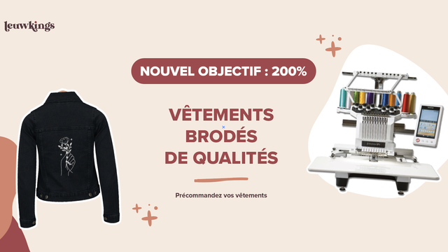 Imagen de portada del proyecto Précommande tes vêtements brodés