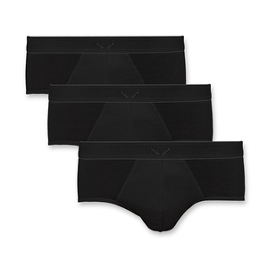 Pack de 3 slips coton recyclé - Noir