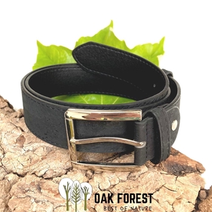 Ceinture Vegan en liege artisanale "Black"