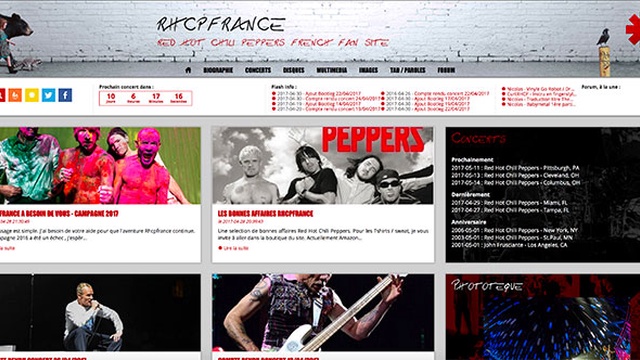 Cover image of the project Site français des fans des Red Hot Chili Peppers