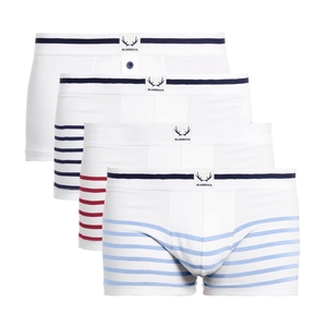 Pack de 4 boxers marins blancs