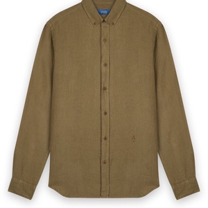 Chemise en lin kakie