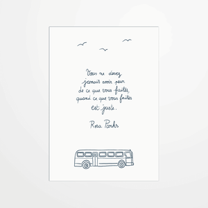 Carte postale - Joana Cosendai - Faites ce qui est juste, Rosa Parks