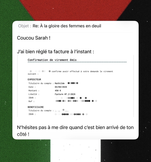 Facture de la traduction 📝🇵🇸 : REGLEE ✅