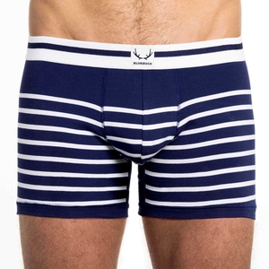 Boxer long bleu marine - rayures blanches