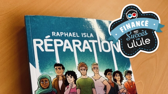 Cover image of the project "Réparations", le roman.