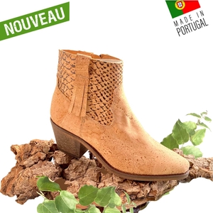 Chaussures montantes - Bottines en liège naturel