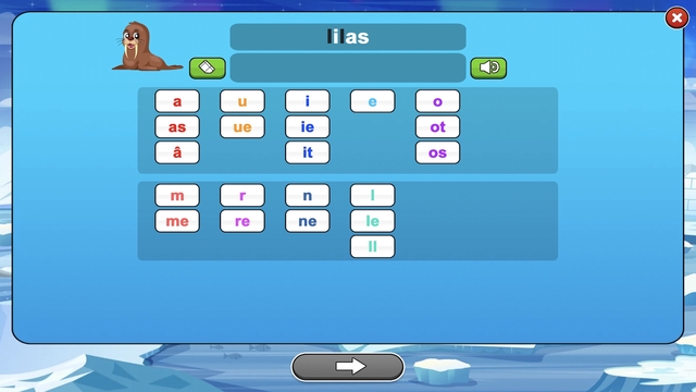 Tableau magnétique avec les 28 lettres de l'alphabet arabe et son support