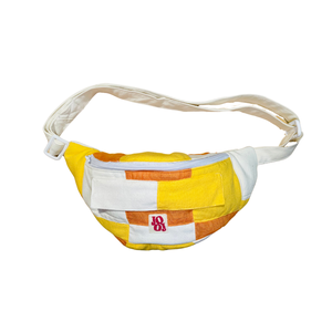 Bananass à carreaux jaune, écru et orange
