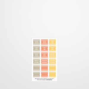 Les stickers onglets mensuel - 3 couleurs