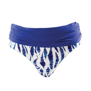 Bas de maillot réversible imprimé/uni Rita Tiger Blue