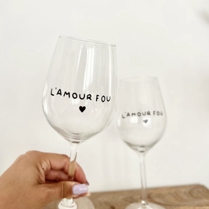 Duo verres à vin L'amour fou
