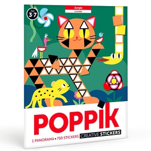Poster créatif + 750 stickers - JUNGLE (3-7 ans)
