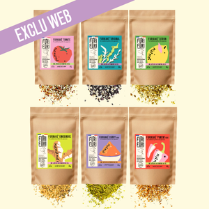 PACK 6 ECO-RECHARGES FURIKAKE - Alternative au sel - Condiment sésame & algues