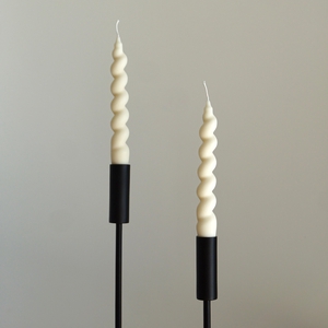 Duo de bougies Spirales Ekru