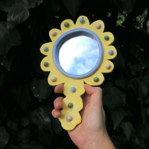 Miroir Céramique - Tournesol Joyeux
