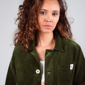 LA VESTE CÔTELÉ VERT OLIVE
