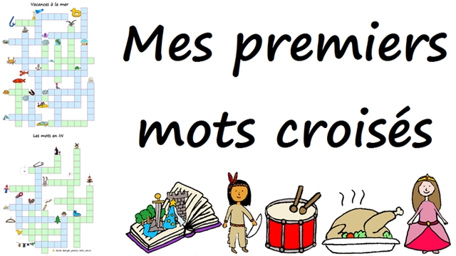 Cover image of the project Mes premiers mots croisés - cahiers 1 à 7
