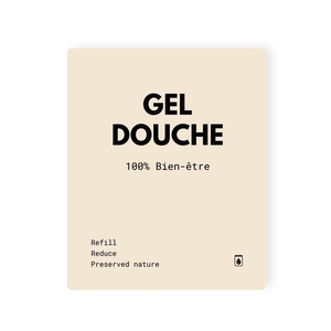 Étiquette GEL DOUCHE waterproof Beige Refill