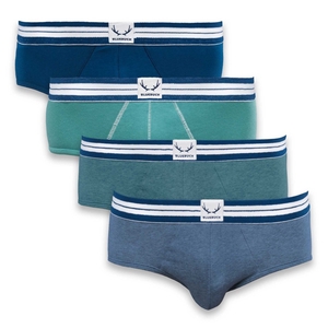 Pack de 4 slips classiques (bleu marine, vert, vert ocean, bleu lune)