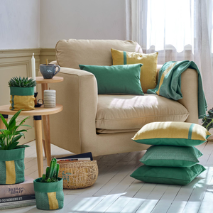 Housse de coussin jean recyclé Charlie CAMIF EDITION
