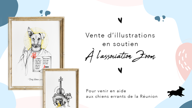 Cover image of the project Illustrations  pour les chiens des rues de la Réunion