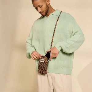 Pochette téléphone Bill Léopard cannelle