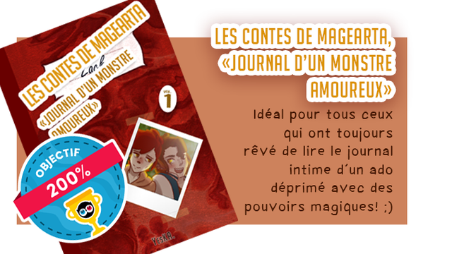 Cover image of the project LES CONTES DE MAGEARTA, T1 : Journal d'un monstre amoureux