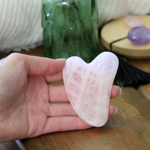 Gua Sha Massage du visage - Jade et Quartz rose