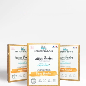 Lot de 3 Lessives Poudre - Fleurs Blanches