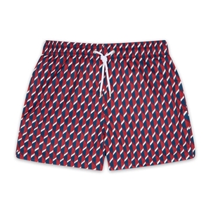Short de bain - Zellige rouge