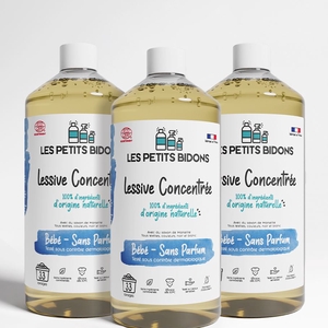 Lot de 3 Lessives Concentrées Bébé - Sans Parfum