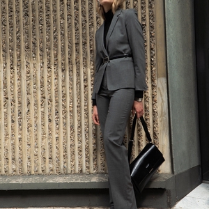 Pantalon droit - Gris
