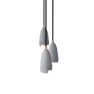 Luminaire suspension béton - Flanelle triple