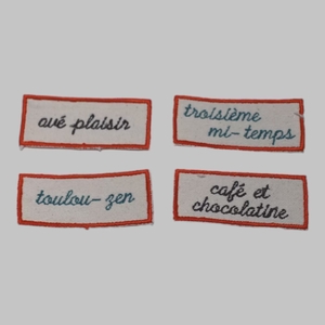 lot de 4 étiquettes "Toulouse" orange