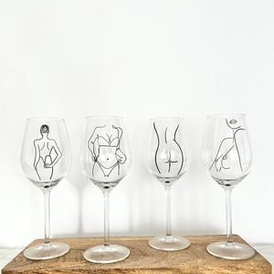 Set de 4 verres à vin provocantes