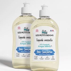 Liquide Vaisselle Tétines et Biberons Sans Parfum Duo