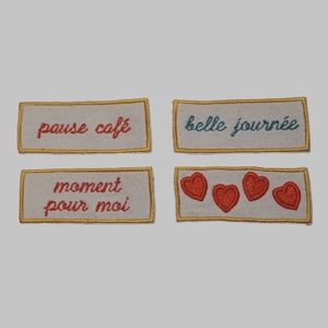 lot de 4 étiquettes "zen" jaune
