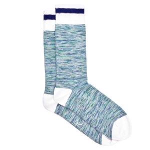 chaussettes coton bio vert clair et bleu