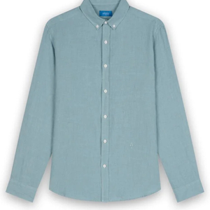 Chemise lin bleu caraïbes