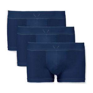 Pack de 3 boxers coton recyclé - Bleu foncé