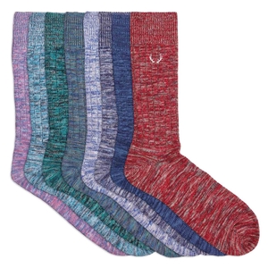 8 paires de chaussettes chinées en coton bio