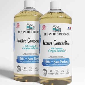 Lot de 2 Lessives Concentrées Bébé - Sans Parfum