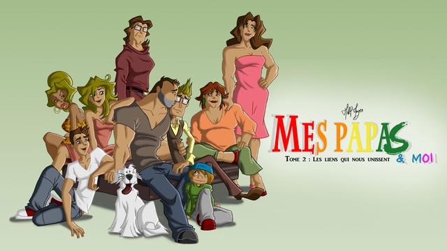 Cover image of the project La BD "Mes Papas et Moi" Tome 2
