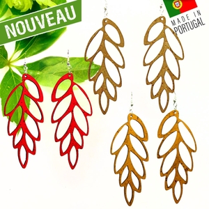Boucles d'oreilles en liège "Epis"