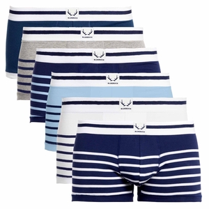 Pack de 6 boxers marins en coton bio